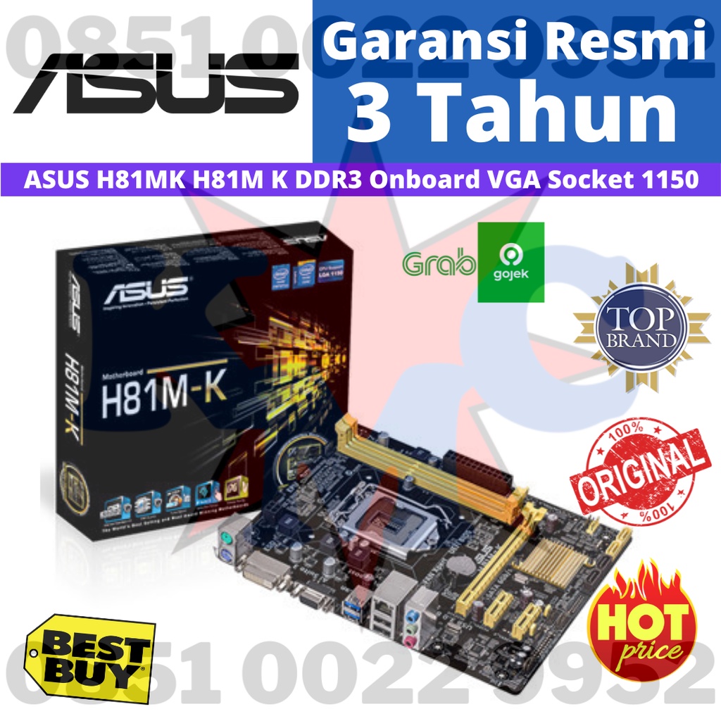 ASUS MAINBOARD H81M K H81M-K H81MK(DDR3.ONBOARD VGA SOCKET 1150)