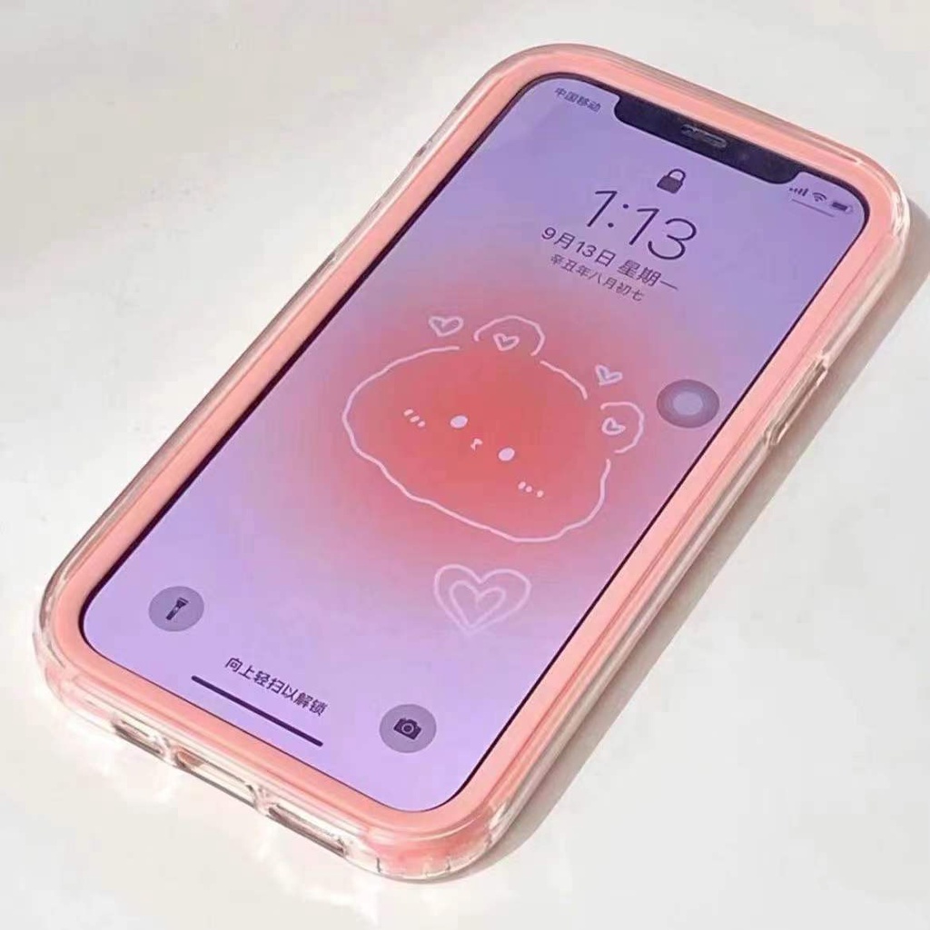 Case Bumper Silikon Transparan 2 In 1 Warna Permen Untuk IPhone 13 11 12 Pro Max XR X XS Max 6 6s 7 8 Plus 13Mini 12Mini