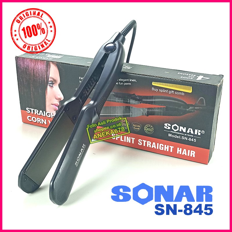 SONAR SN 845 CATOKAN LURUS ALAT CATOK RAMBUT WANITA PLAT LEBAR STYLING