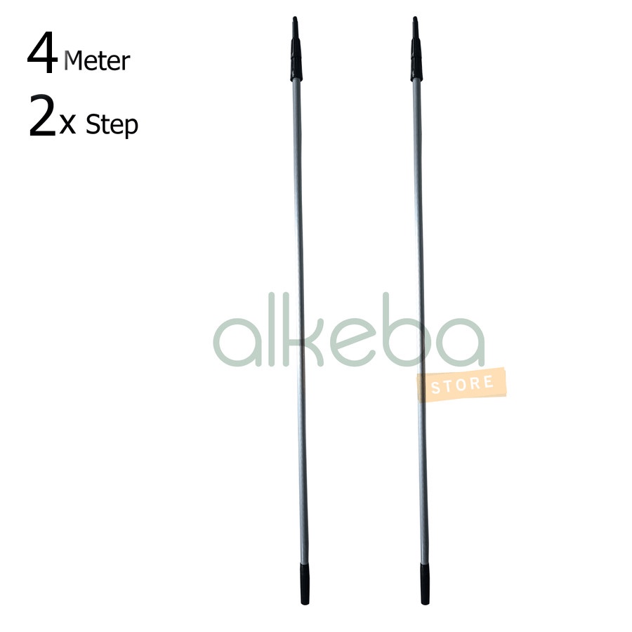 Stick Aluminium 4.5 Meter ( Telescopic x 2 Step ) / tongkat kebersihan