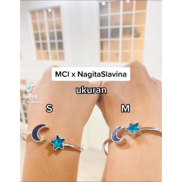 Moon Star | gelang MCI | gelang kesehatan | bahan stainles steel 316 |design by Nagita Slavina