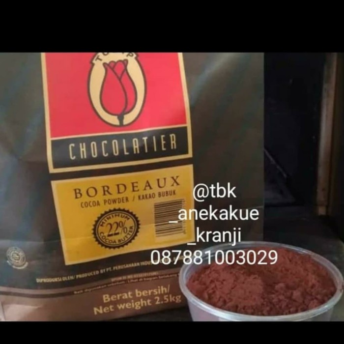 

Coklat Bubuk Tulip Bordeaux 22% 1 Sak Isi 2.5 Kg 027