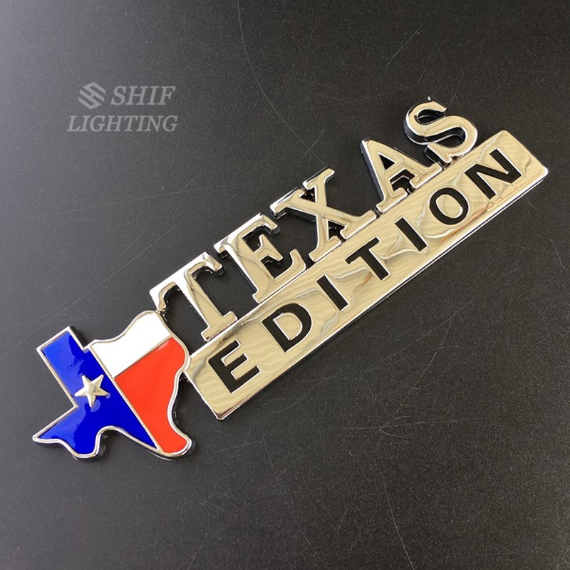 1 x Metal Texas EDTIION Car Auto Rear Side Fender Emblem Sticker Decal JEEP Tundra Tacoma Ford DODGE