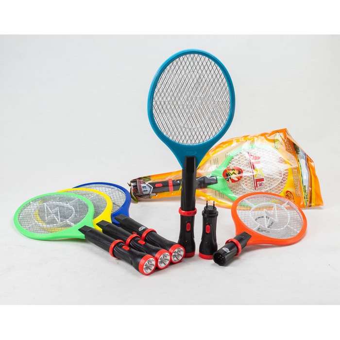Raket Nyamuk elektrik charge dan senter LED LKL 305-5