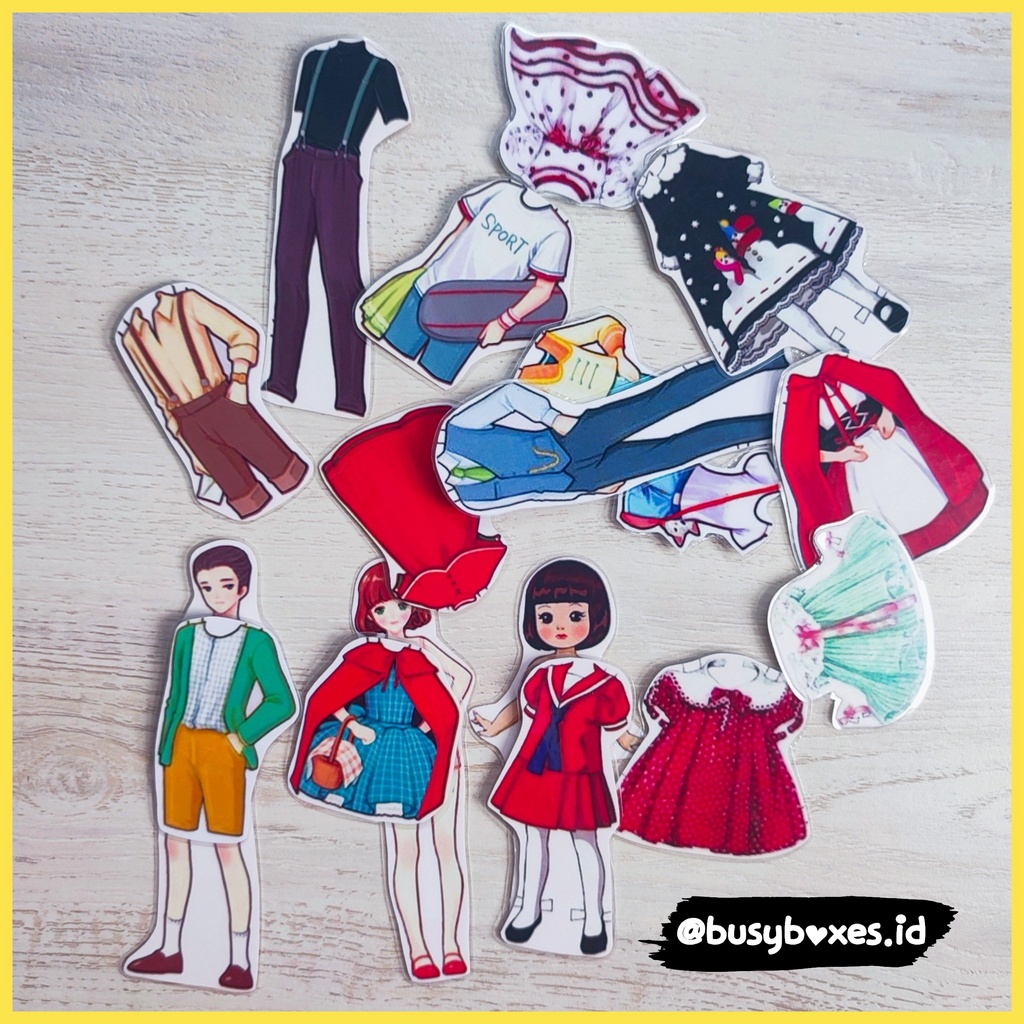 [busyboxes.id] Busy Page Paper Doll / Bongkar Pasang / Mainan BP