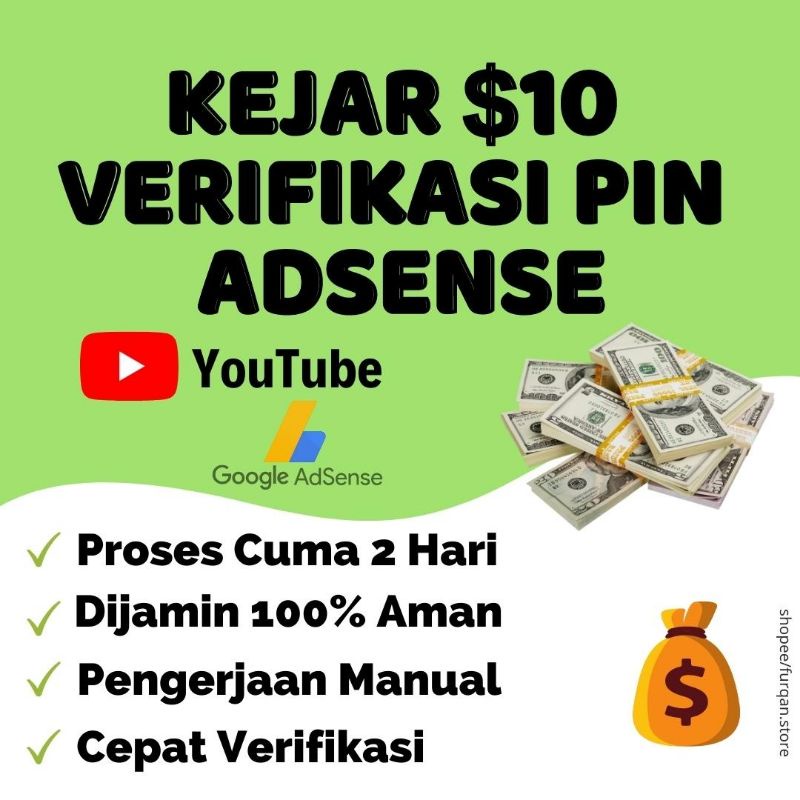 JASA KEJAR $10 VERIFIKASI PIN ADSENSE