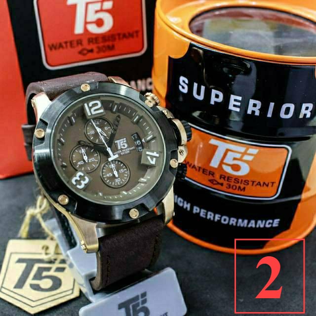 Jam Tangan Pria T5 H3638 T5 H 3638 original chronograph bergaransi free tin box