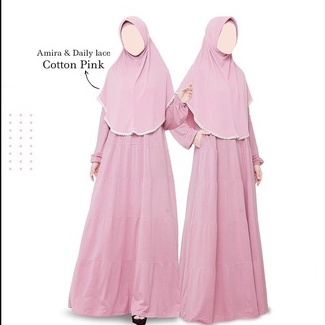NEW DAILY & DAILY WAVE KHIMAR Atelier Angelina Original TERBARU Maret-April 2022-DK HP Cotton Pink L