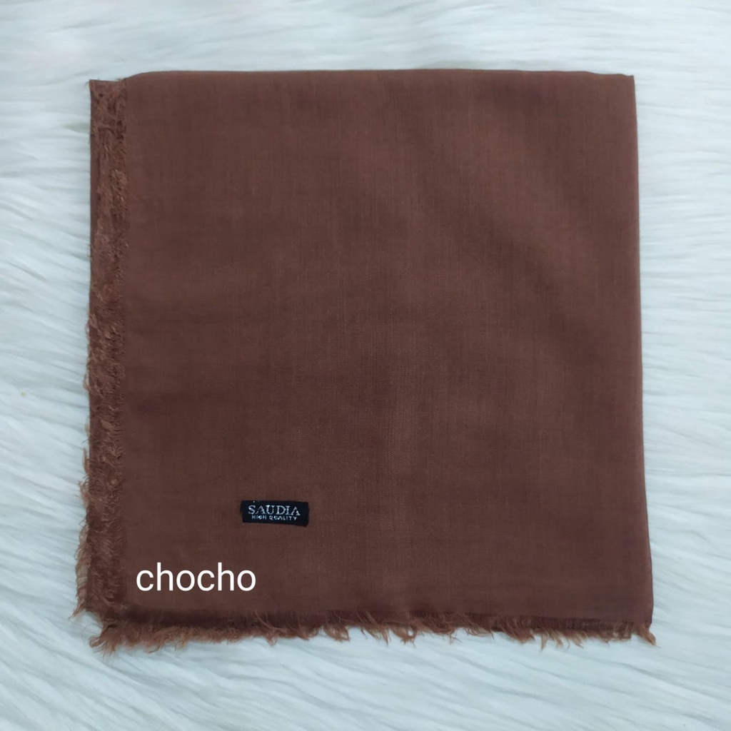 TERMURAH SAUDIA / Segiempat ORIGINAL SAUDI/ JILBAB RAWIS /JILBAB KATUN/jilbab murah-Choco