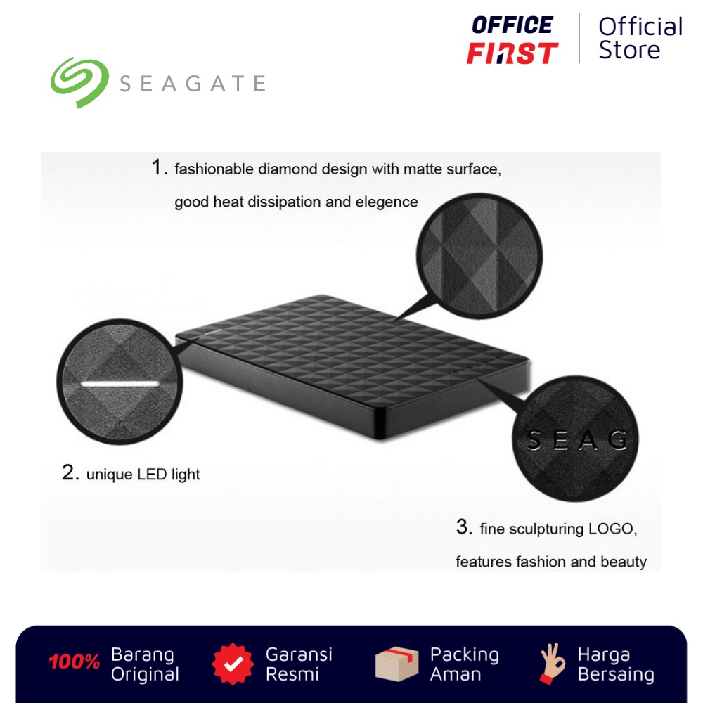 Seagate Expansion 2TB 1TB HD HDD Hard Disk External USB 3.0