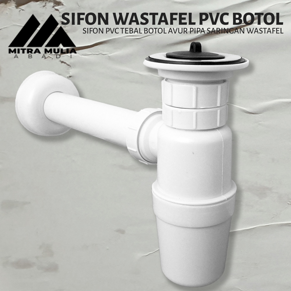 SIFON SIVON PVC PEMBUANGAN AIR WASTAFEL BOTTLE TRAP