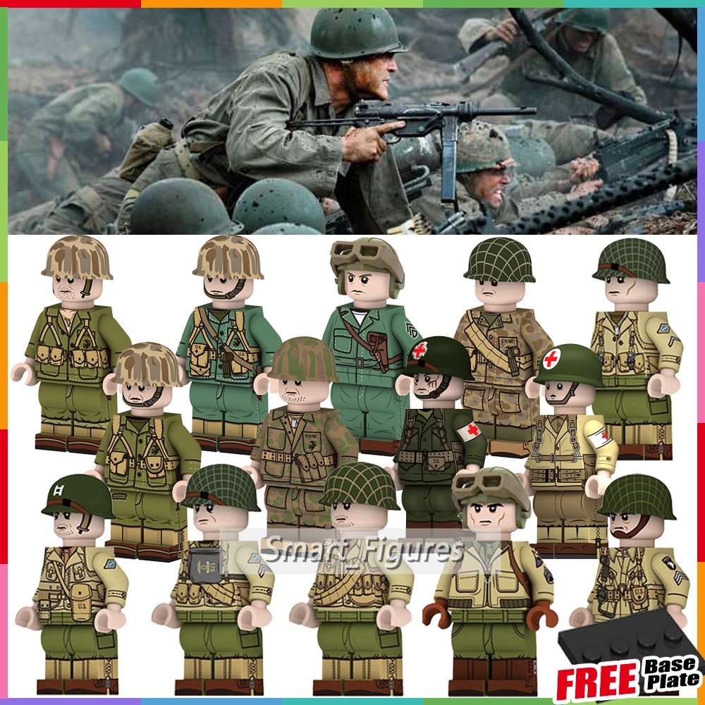 Koleksi Minifigures US Marine Corps WWII U.S. Action Figure Tentara Medikal Mini Untuk Hadiah