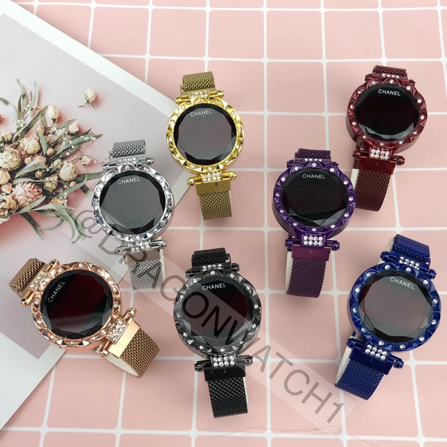 ［Ready Stock］Jam tangan wanita magnet digital LED Diameter   S1123