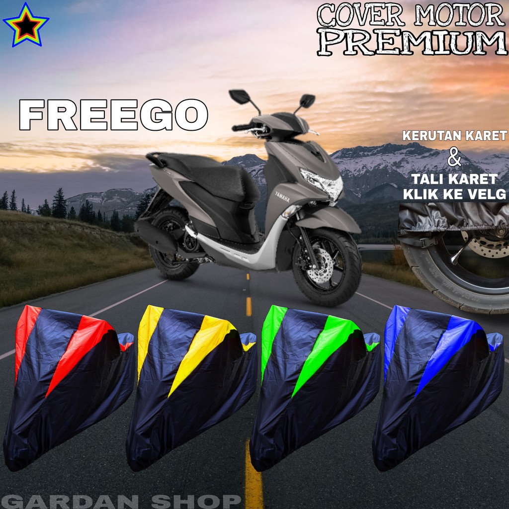 Sarung Motor FREEGO Hitam KOMBINASI Body Cover Penutup Freego PREMIUM