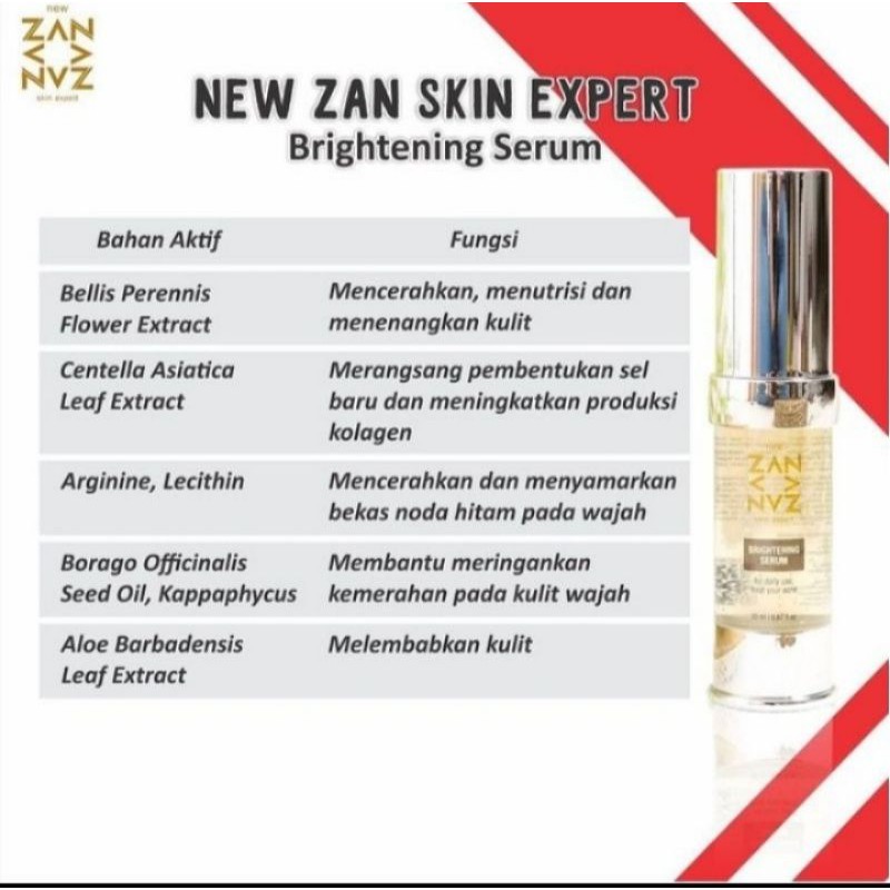 (BISA COD)serum brigthing glow new Zan skin expert
