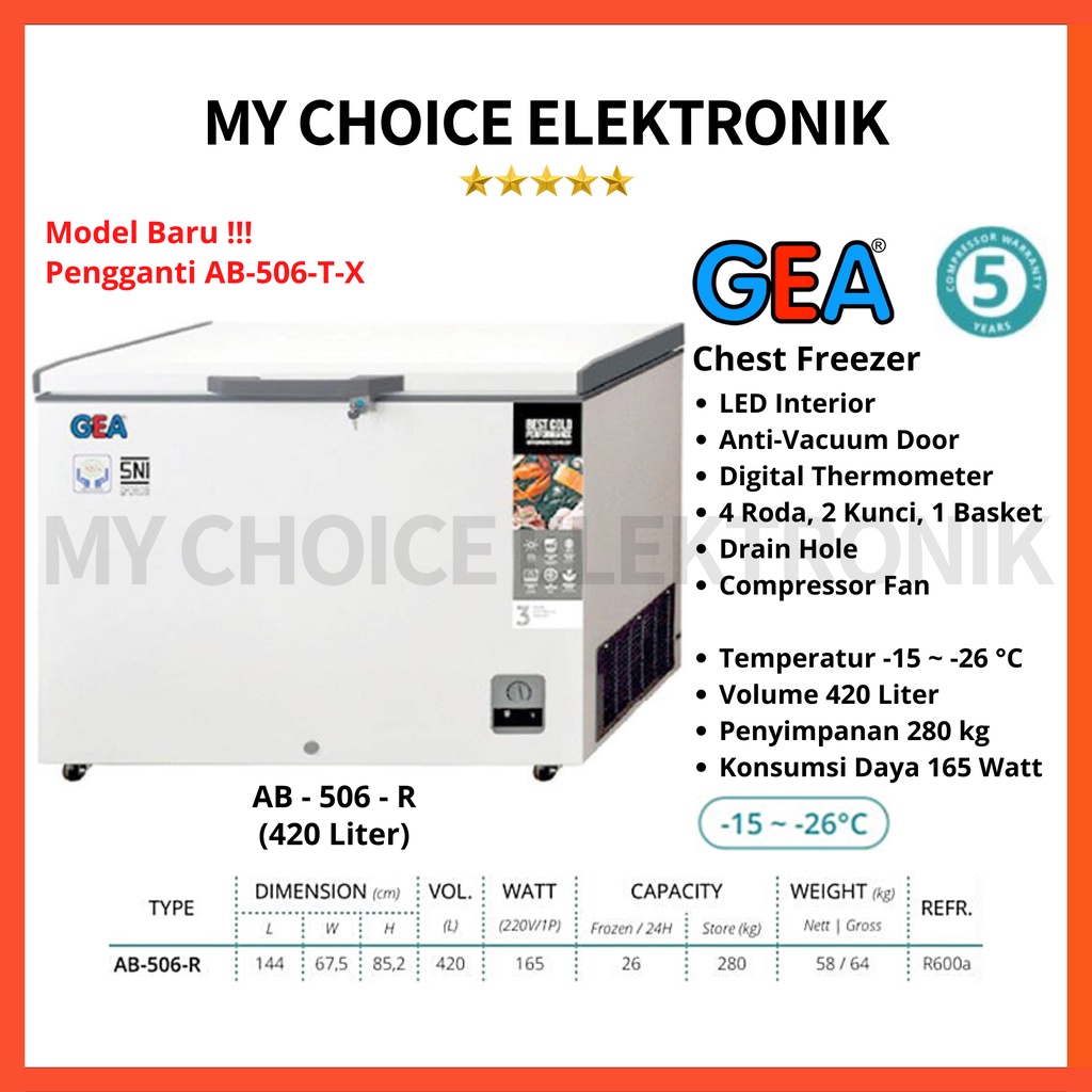 GEA Chest Freezer AB-506-R (420 liter) | AB-506R