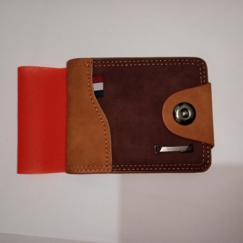 Dompet pria import mortega exclusive Kulit PU model Kancing-Kombinasi 1