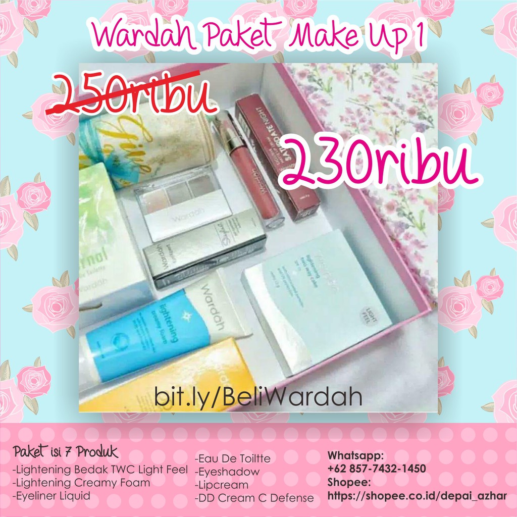Gratis Ongkir Paket Wardah Define Your Make Up 01 Murah Shopee