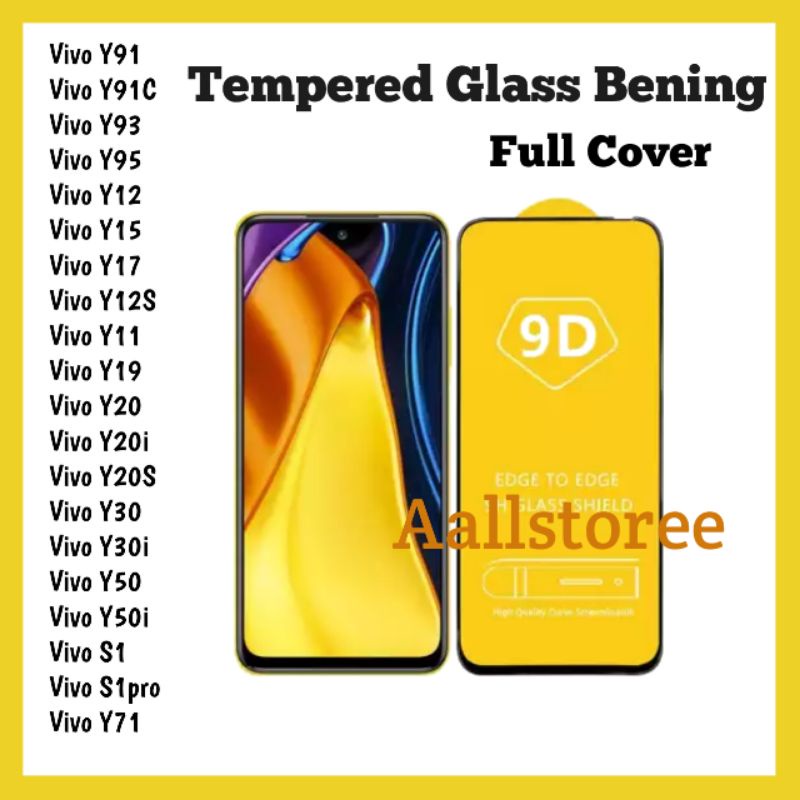 Tempered Glass VIVO 9D Full Cover Full Screen Y12 Y15 Y17 Y71 Y93 Y95 Y91c y20 y20i y30 y50 S1 Z1PRO
