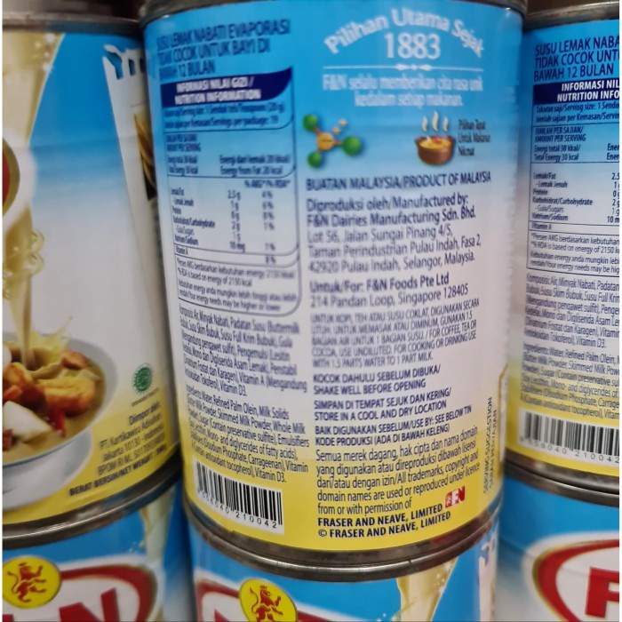 

Ee510 Susu Cair Evaporasi Fn F&N Evaporate ( Evaporated Milk ) 6Ggddv