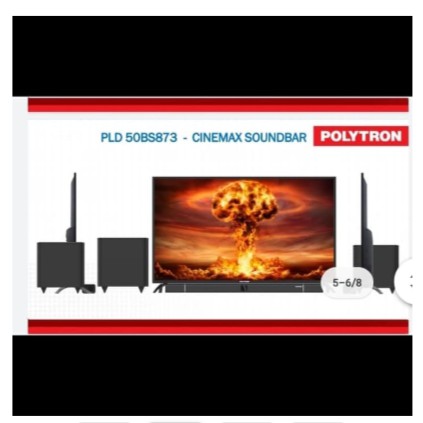 Polytron LED Digital TV 50 Inch Full HD Sound Bar Cinemax PLD 50BS873