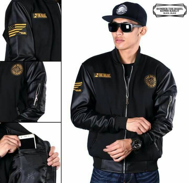 Jaket Bomber Kulit