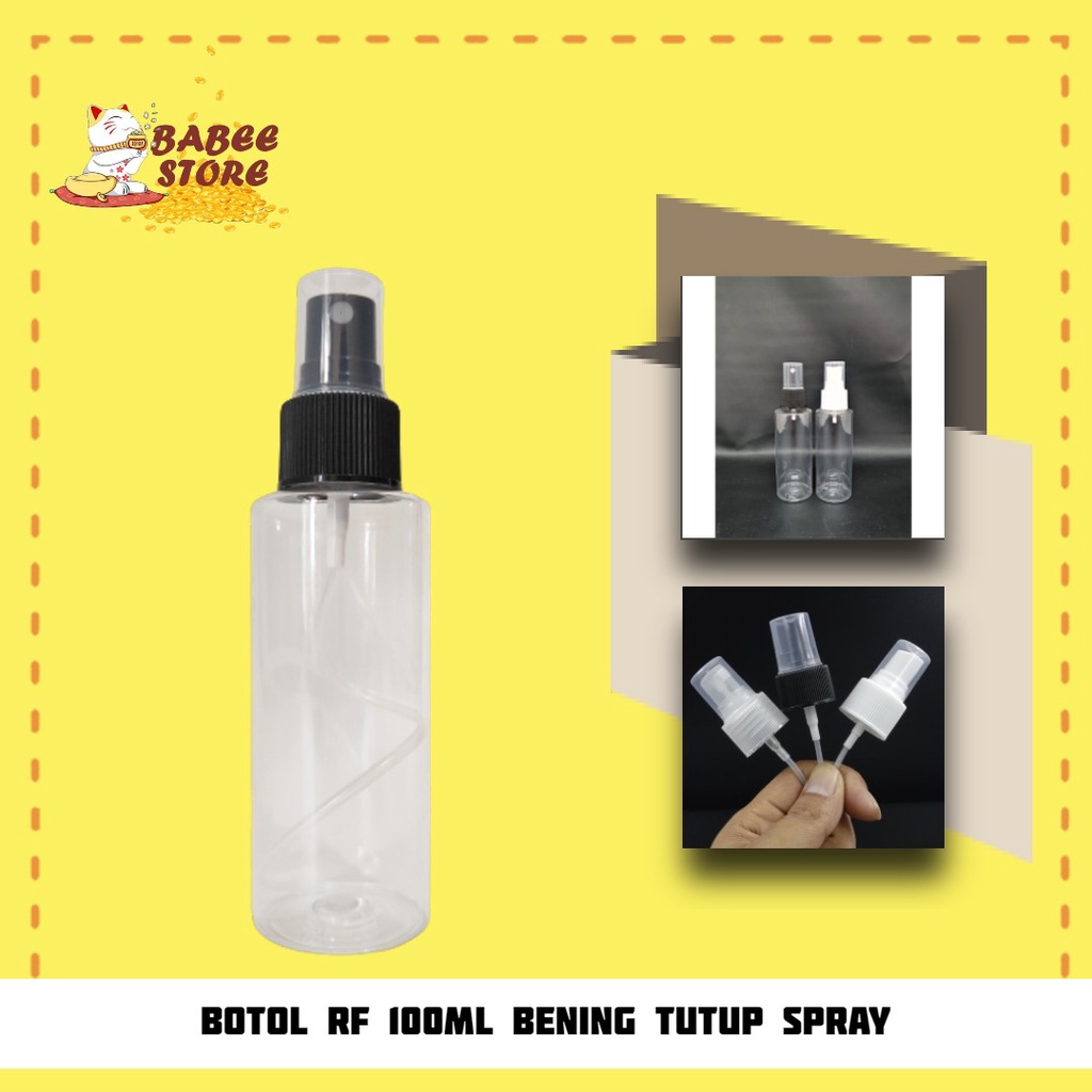 BOTOL SPRAY 100ML RF BENING / BOTOL100 ML RF BAHU DATAR / BOTOL KOSMETIK ISI ULANG [HARGA GROSIR]