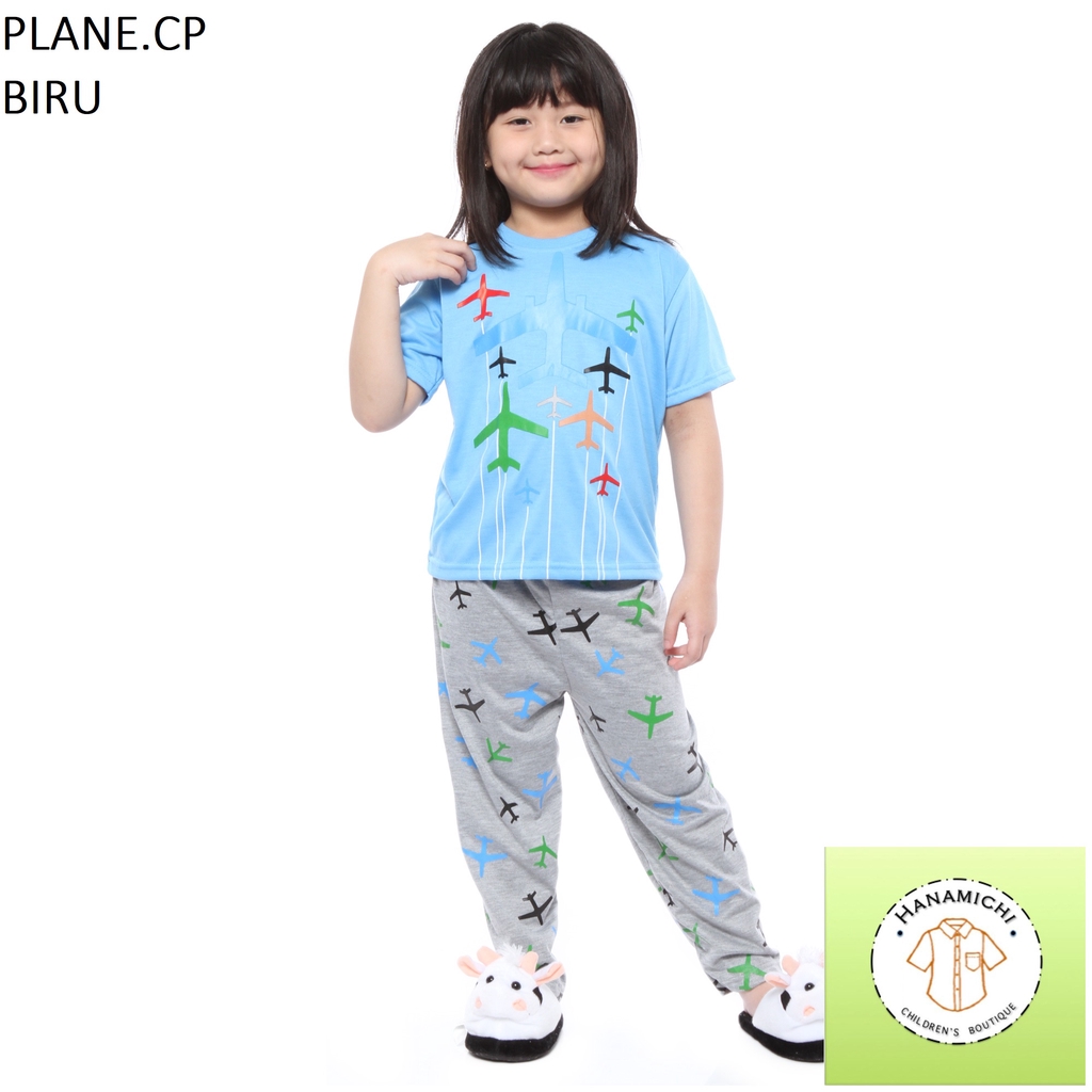 Hanamichi PLANE.CP Setelan Baju Tidur Anak Lengan Pendek