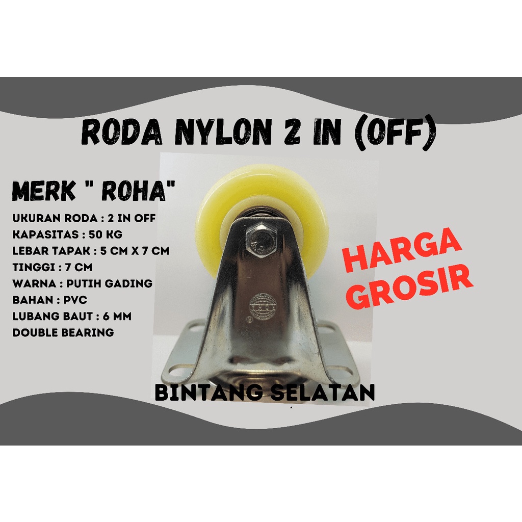 Jual Roda Pvc In Off Merk Roha Roda Kursi Roda Lemari Shopee