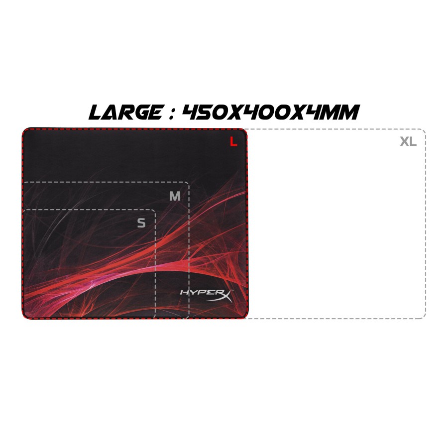 Mousepad HyperX Fury S Medium Speed Edition Pro - Anti-Fray Gaming Pad