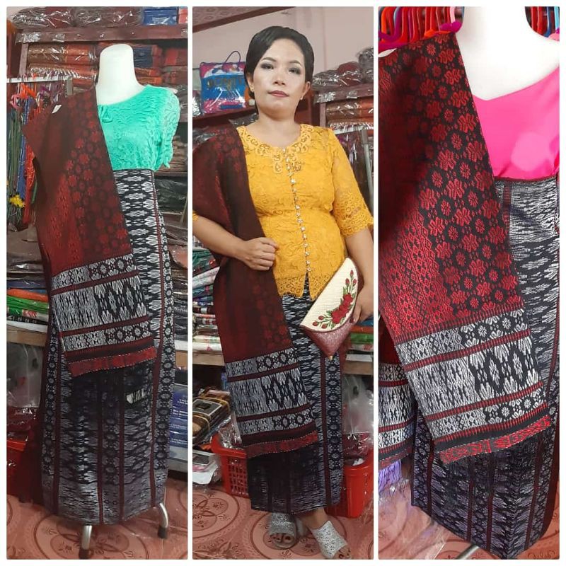 SONGKET BATAK ULU TORUS TENUN TANGAN MANDAR TARUTUNG KAIN KHAS TOBA PAKAIAN ADAT WANITA