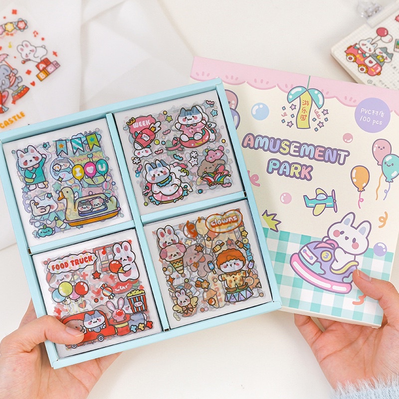 

Sticker Deco Amusement Park Aesthetic Tumbler/Diary/Binder/Scrapbook/Case HP Dekorasi Transparant Stiker 1 Lembar