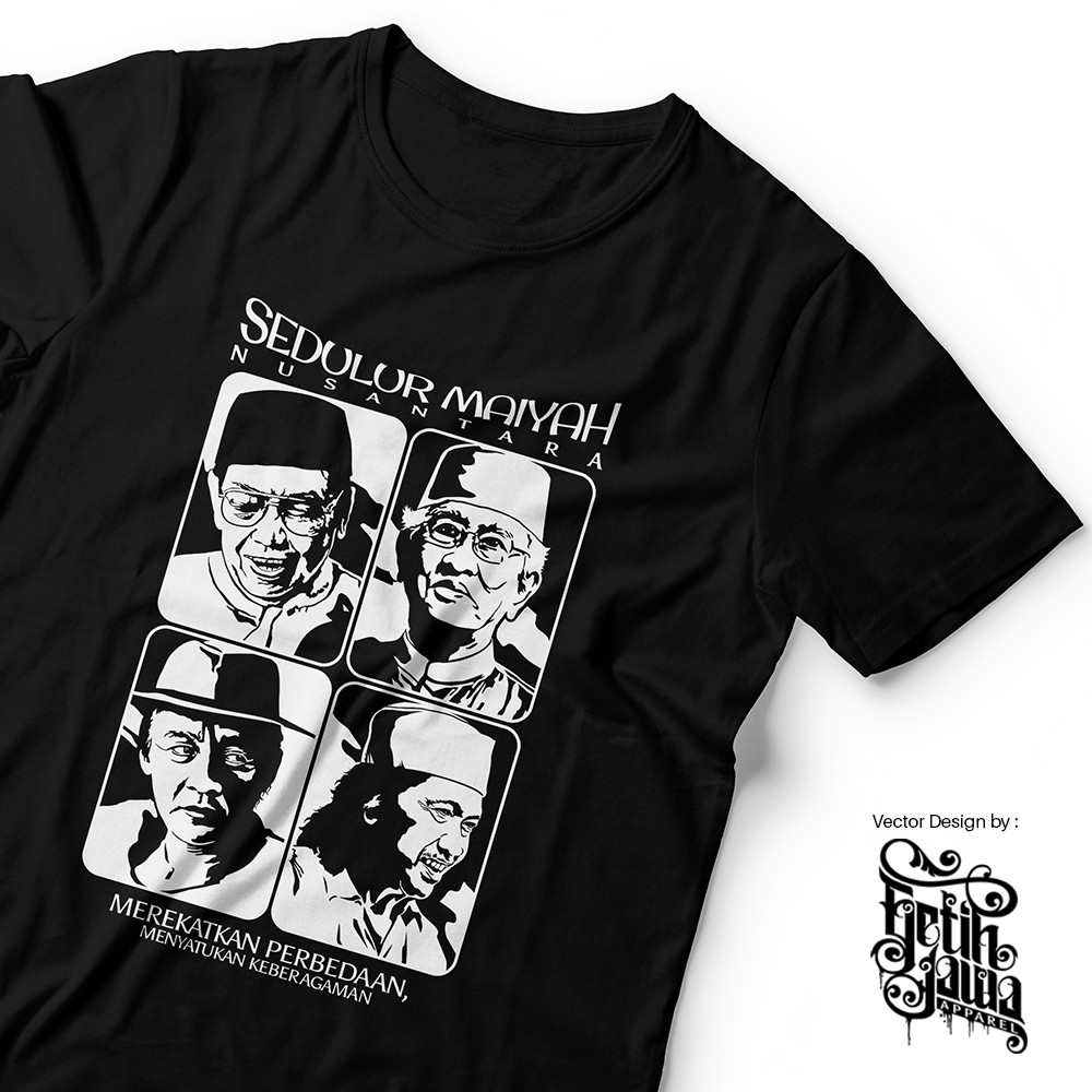 Kaos Tokoh Kaos Sedulur Maiyah Gusdur Gus Mus Sujiwo Tejo Cak Nun