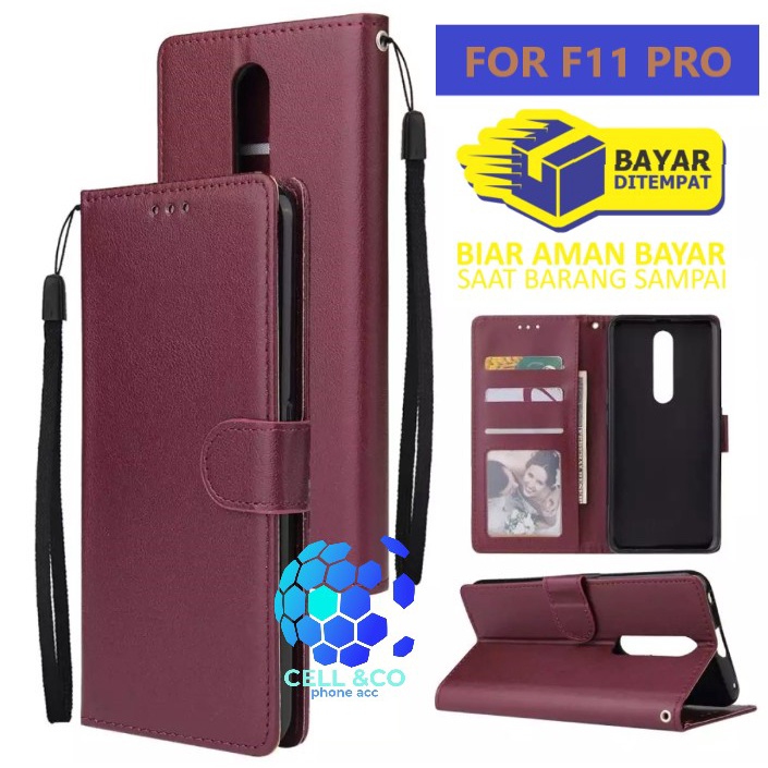 OPPO F11 PRO CASE FLIP WALLET LEATHER KULIT PREMIUM SARUNG BUKA TUTUP FLIP CASE OPPO F11 PRO