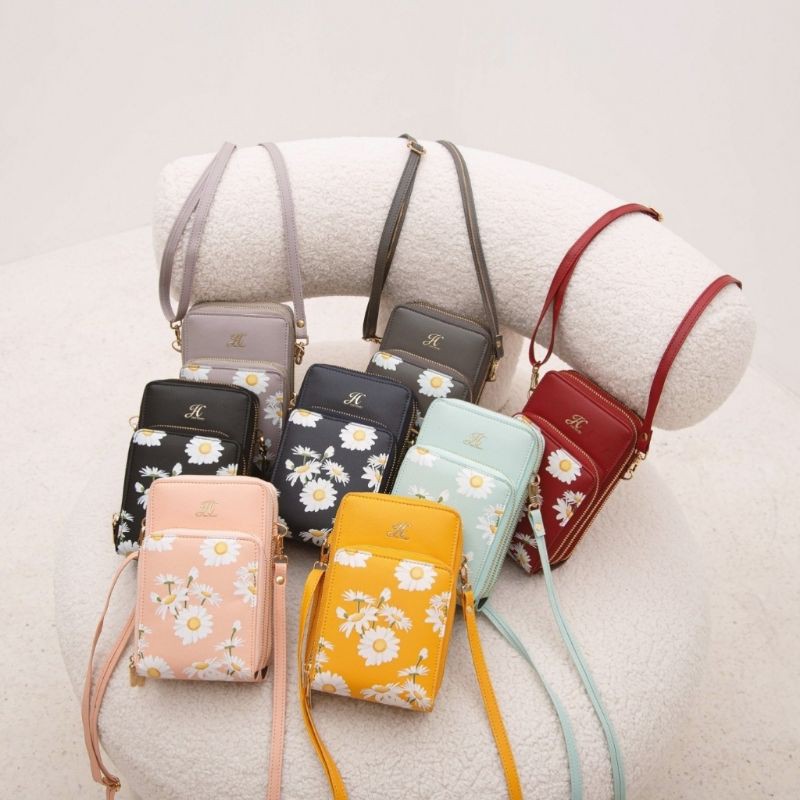 Tas Selempang Wanita Mini Jims Honey Flora Bag | Tas Ponsel Wanita Import Terbaru | Flora Bag Jims H