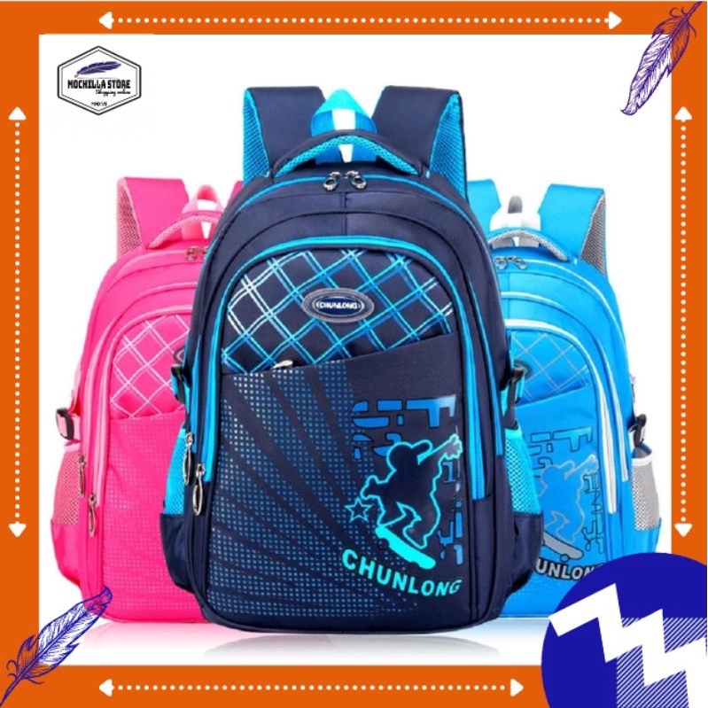 Mochillastore -Tas Ransel Sekolah Backpack Anak SD-SMP Tas Anak Laki-Laki Dan Perempuan Tas Outdoor Termurah COD Motif Sablon Tas Populer