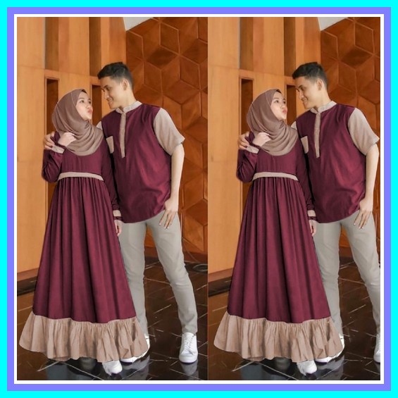 [3891] Cod Sarimbit Keluarga Ethica Elfa 227 Antler Mauve Sarimbit Keluarga Terbaru 2022 Baju Couple
