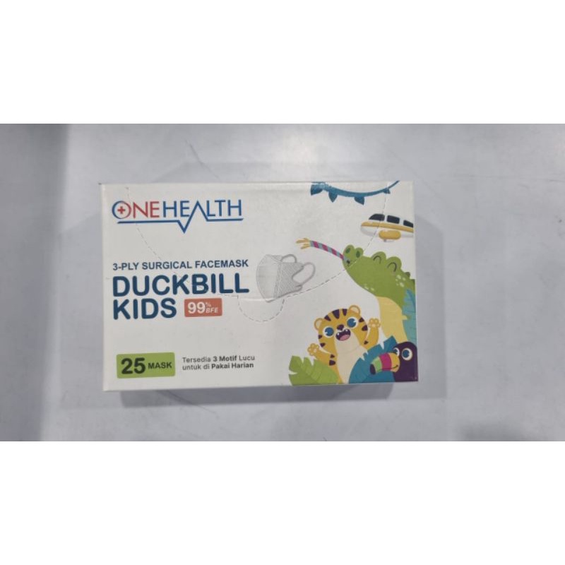 MASKER DUCKBILL ANAK ONE HEALTH ISI 25 PCS /MASKER ANAK DUCKBILL ONE HEALTH MEDIS