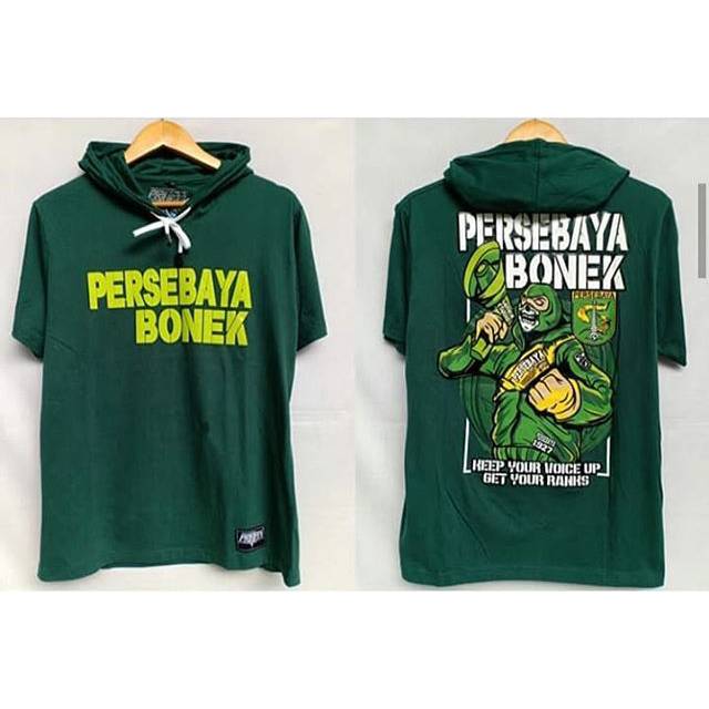Kaos hoodie persebaya bonek hijau