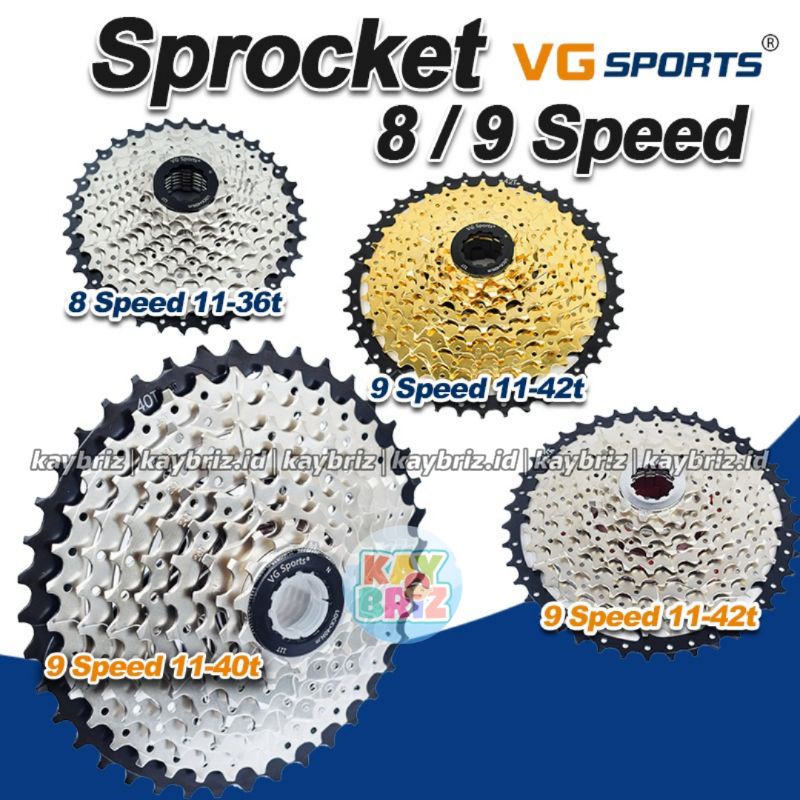 VG SPORTS Sprocket 8 9 10 Speed Cassette sproket hub slop slup Gir Belakang Sepeda Lipat MTB Minion 