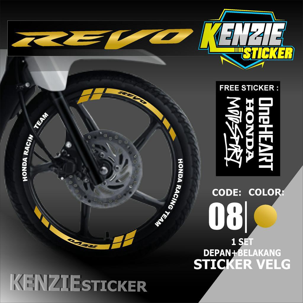 Aksesoris Stiker Cutting Sticker List Velg Motor Honda REVO 110 Lis Pelek Velk Variasi Set Depan Bel