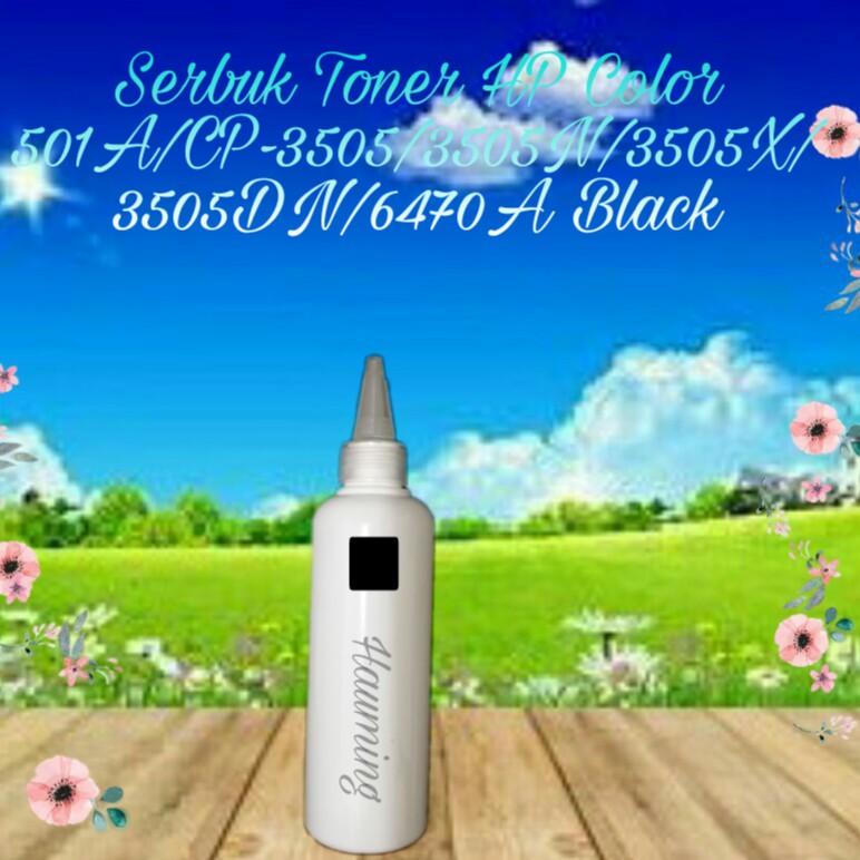 Serbuk Toner HP 501A CP3505DN CP3505D CP3505X CP-3505 3505DN 3505D 3505X Q6470A Black 1x Isi