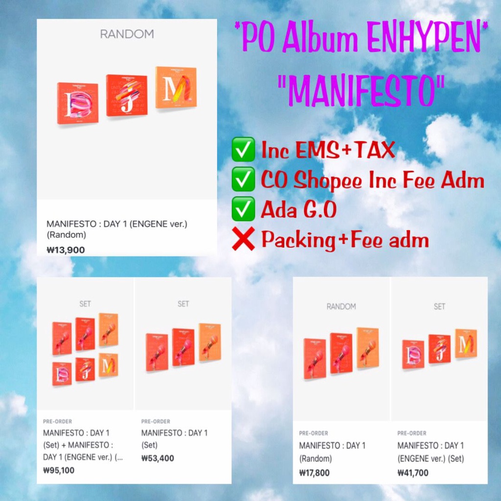 *PO ALBUM ENHYPEN "MANIFESTO"*