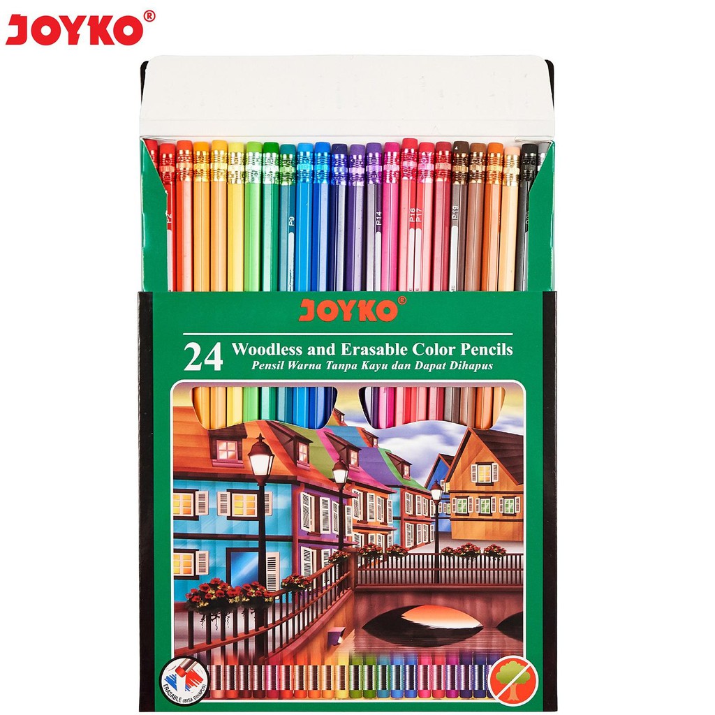 

[KODE 7637] Erasable Color Pencils Pensil Warna Dapat Dihapus Joyko CP-115 24Warna