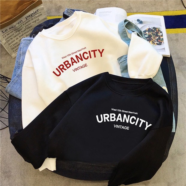 Sweater Urban City VIntage - Atasan Wanita Dan Pria - Bahan Fleece - Allsize