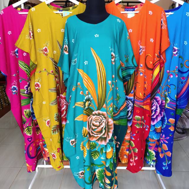 Daster Kencana Ungu Kelelawar label biru