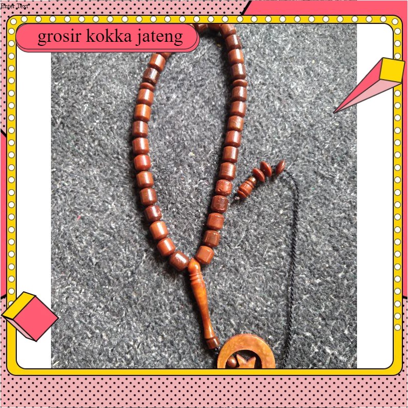 tasbih kokka peluru ± 8 mm ( 8mm ) 33 butir bulan bintang