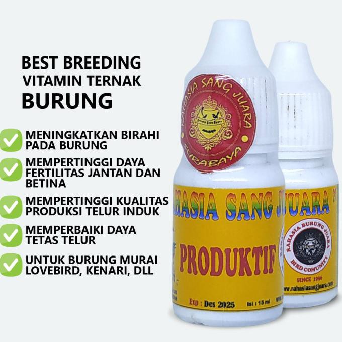 VITAMIN BREEDING BURUNG MURAI BATU LOVEBIRD TERNAK KENARI MACET