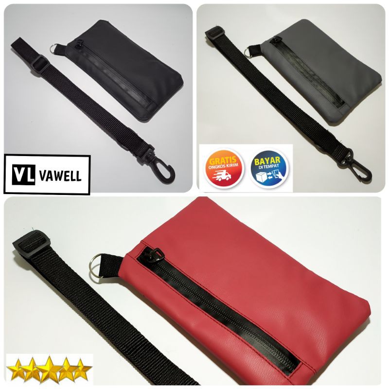 VO_ Sako Wallet Dompet Hp Wanita Pria Dompet Leher Gantung Waterproof Anti Air