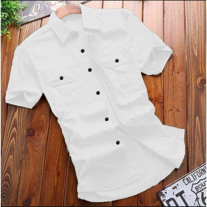 kemeja pria dhio - Putih, XXXL